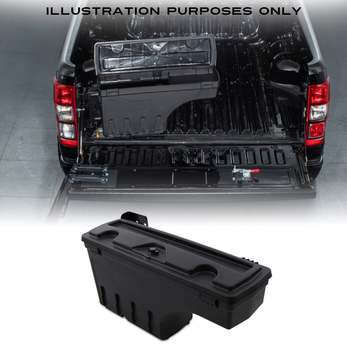 Flat Bed Lockable Storage Swing Box for Nissan Navara NP300 D23 14-21