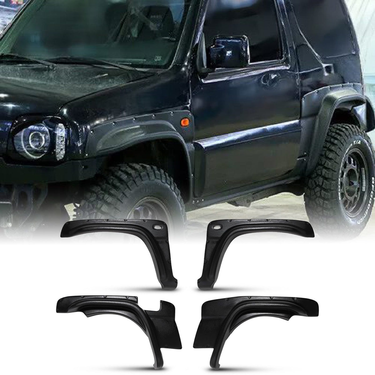 90mm Wide Arch Fender Flares for Suzuki Jimny 98-18