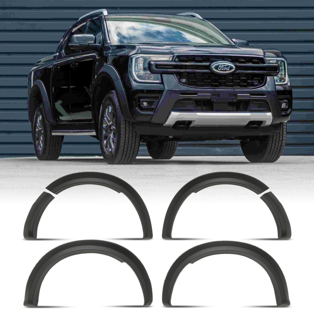 85mm Matte Black Wheel Arches for Ford Ranger T9 WildTrak 2023+