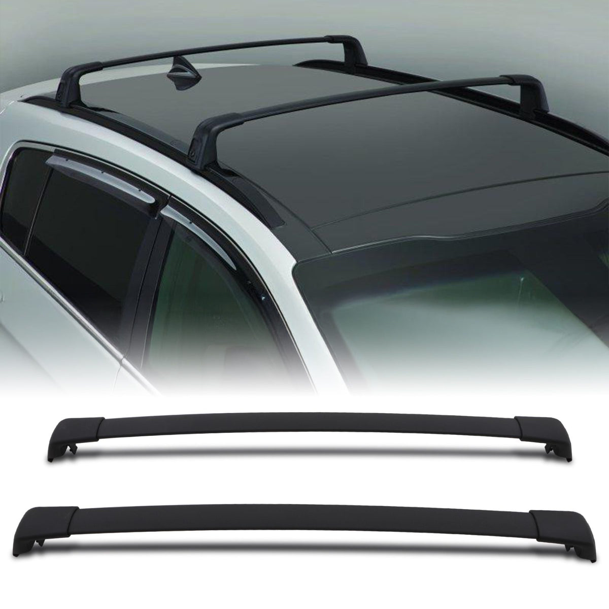 Black Roof Cross Bars for Kia Sportage QL 15-20