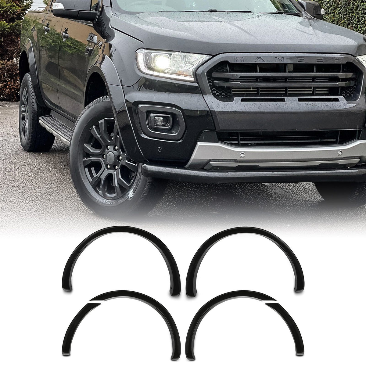 55mm OEM Design Gloss Black Wheel Arches for Ford Ranger T8 18-21