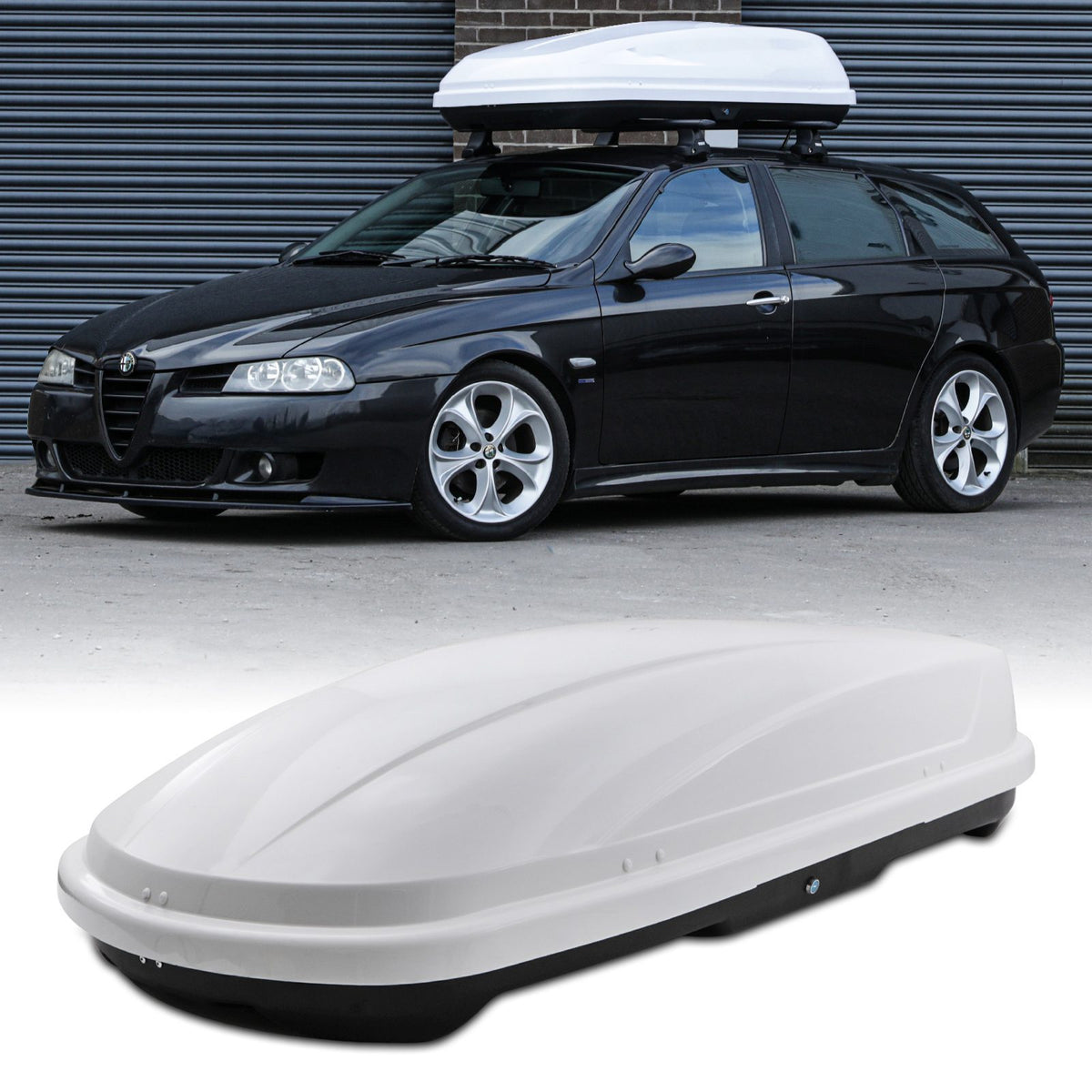 400L Universal White Car Roof Box