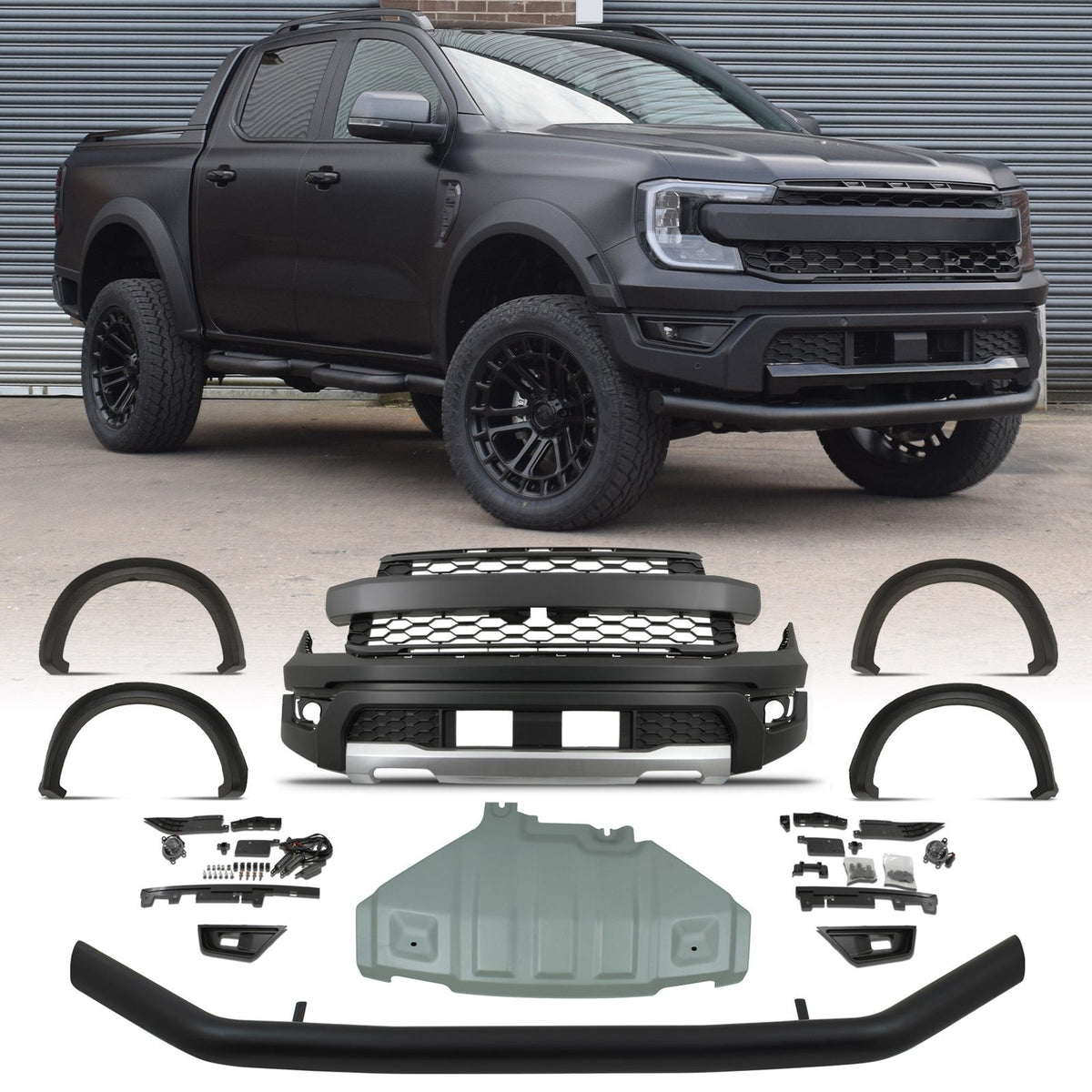 Raptor Conversion Bumper, Wheel Arches and Nudge Bar for Ford Ranger T9 2023+
