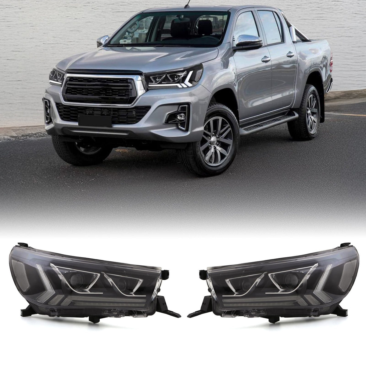 LED Headlights for Toyota Hilux Revo MK8 15-20