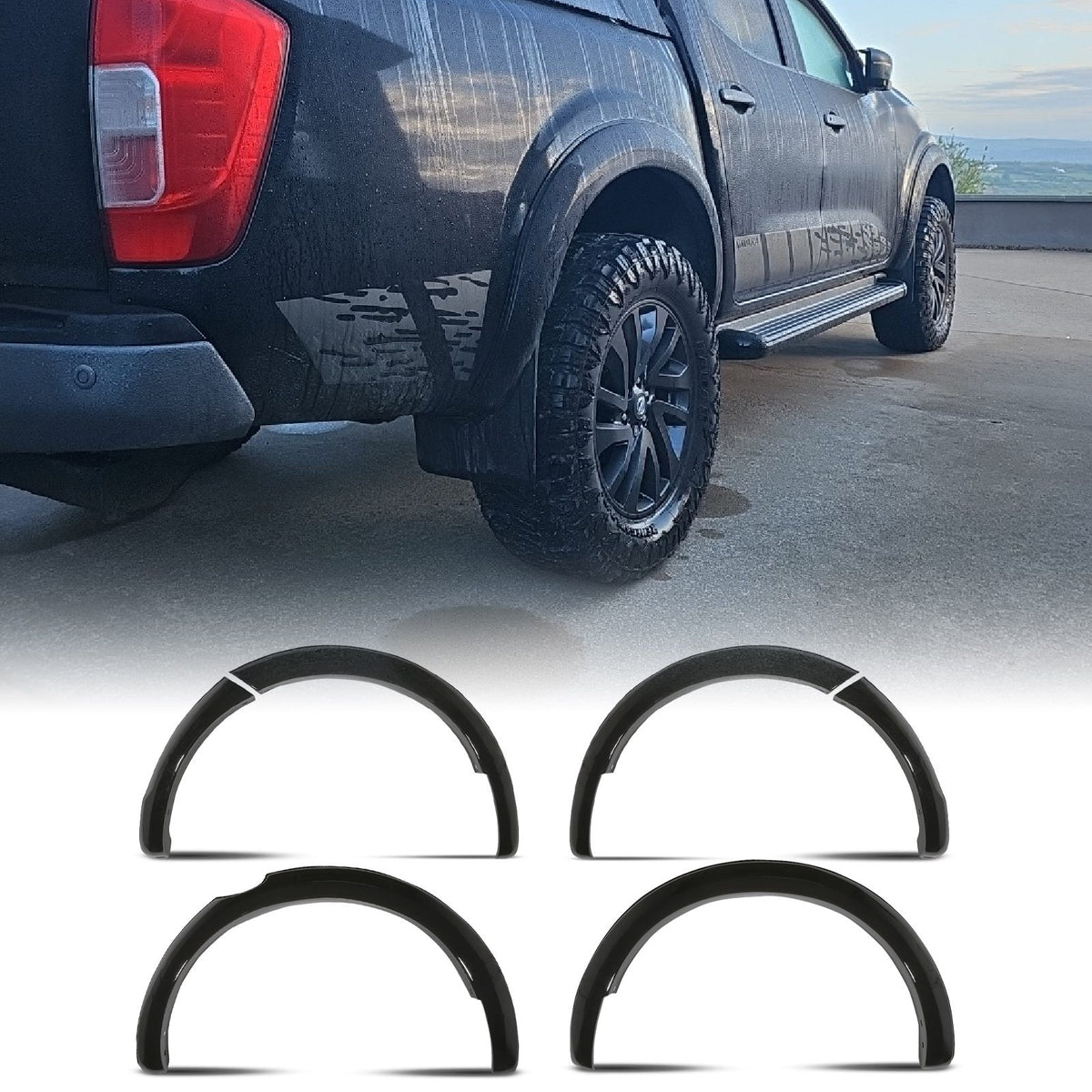 Gloss Black Wheel Arches for Nissan Navara D23 NP300 14-20