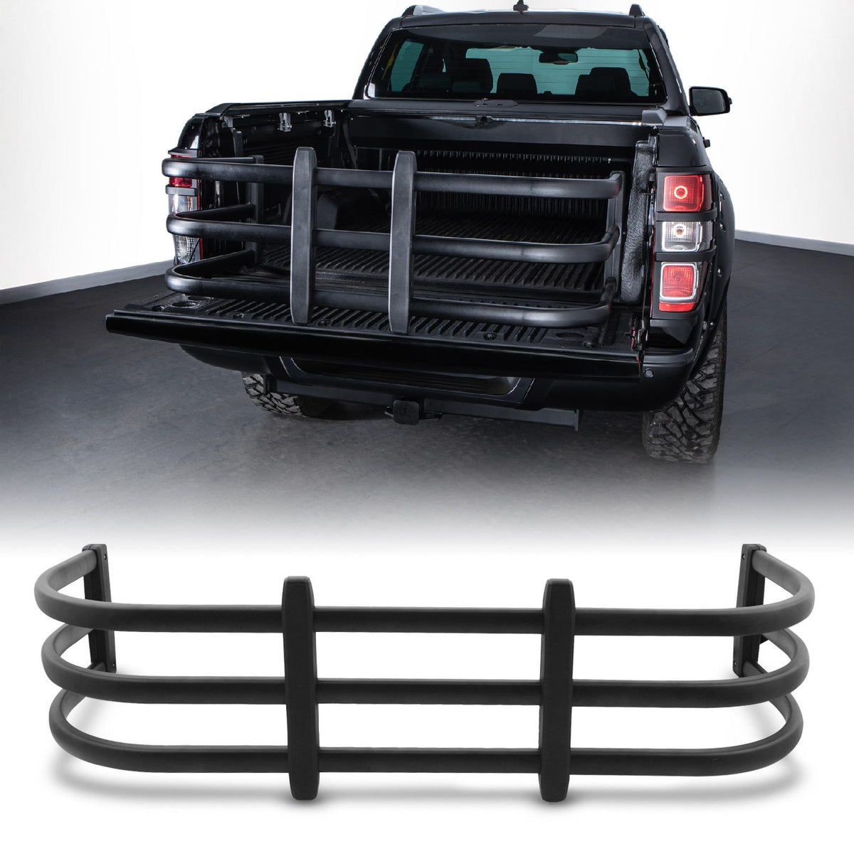 Black Truck Bed Extender Rack for Ford Ranger T9 2023+