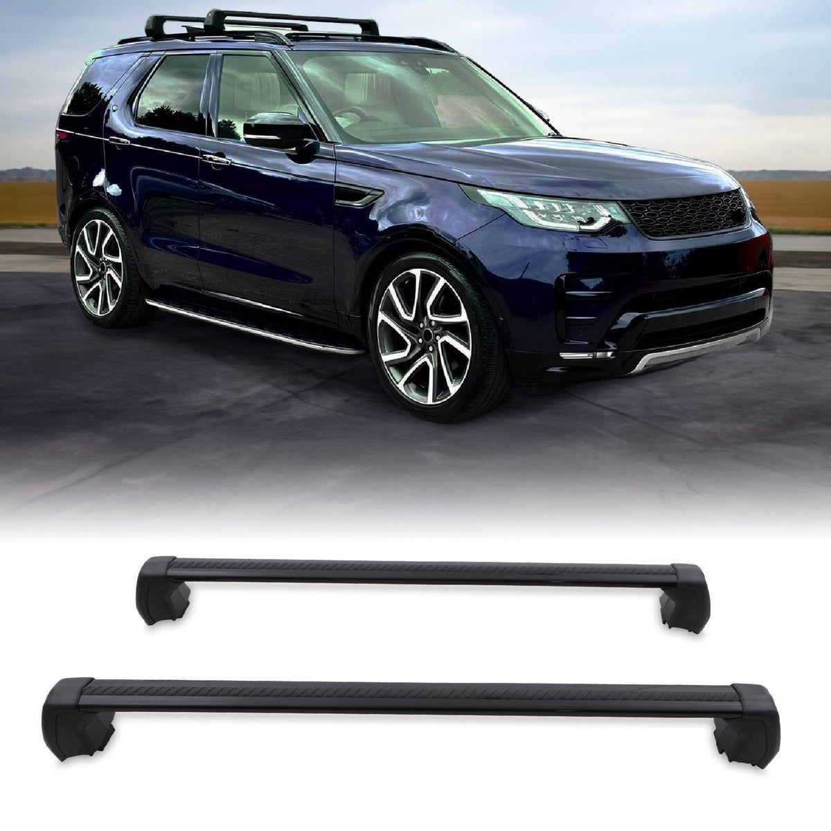 Black Roof Cross Bars for Land Rover Discovery 5 L462 2017+