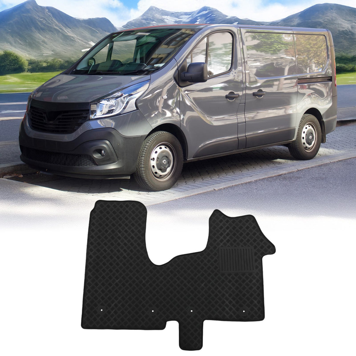 Black Floor Mats for Renault Trafic X82 2014-2018