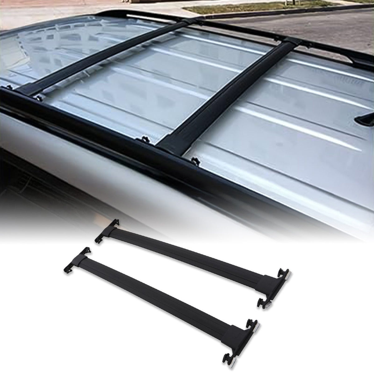 Black Roof Cross Bars for Toyota RAV4 XA30 09-13