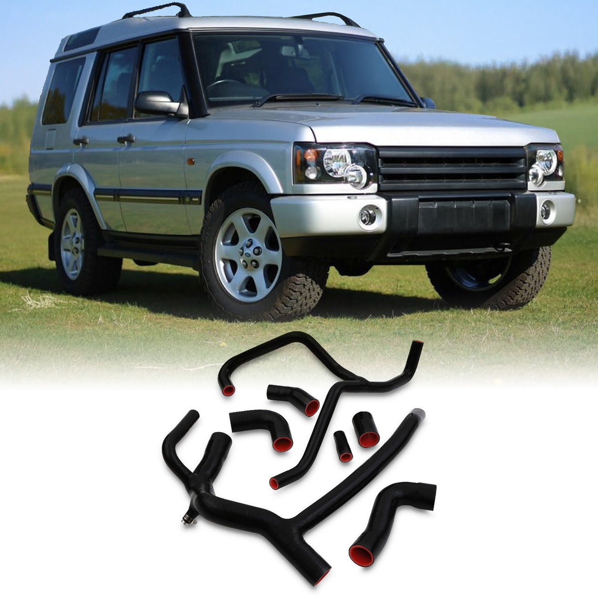 Radiator Silicone Hose Kit for Land Rover Discovery 2 TD5 2.5TD 98-04