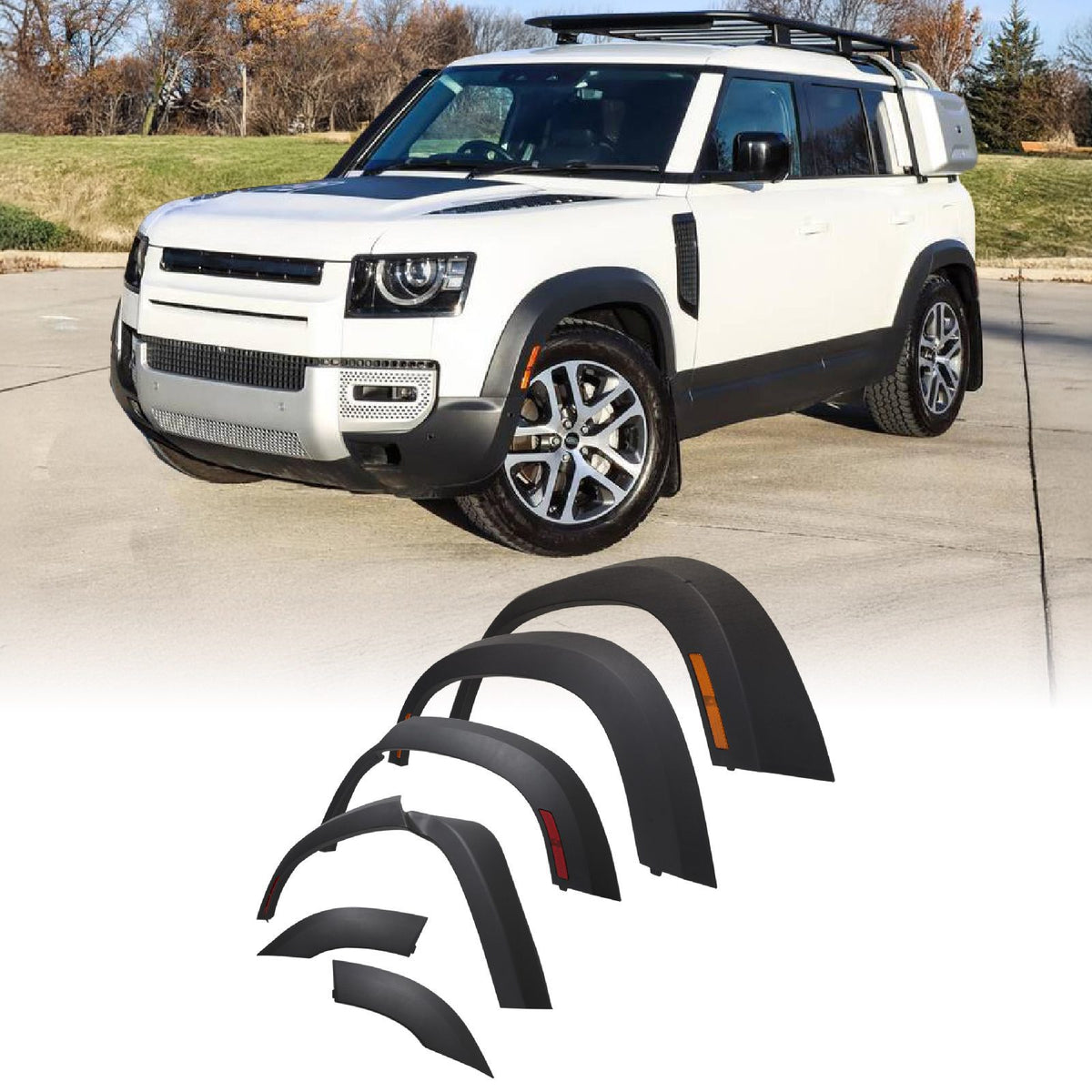 Wide Wheel Arch Kit With Lights for Land Rover Defender L663 110 2020+