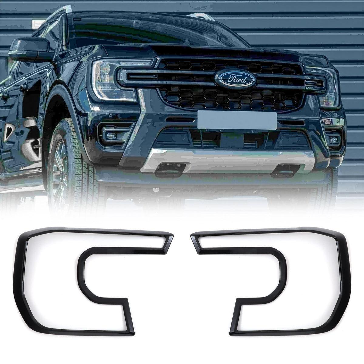 Gloss Black Headlight Trims for Ford Ranger T9 2022+