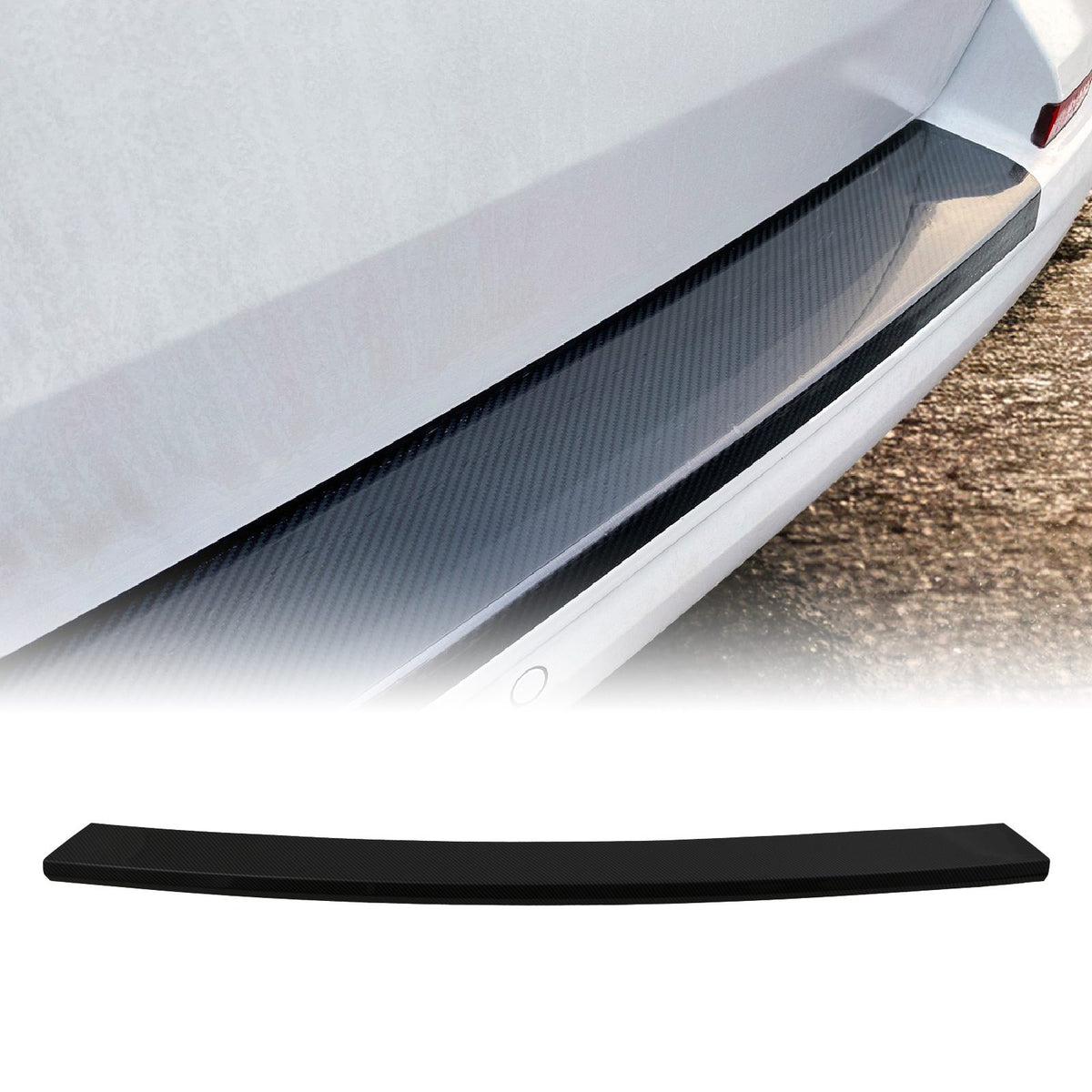 Carbon Look Rear Bumper Protection Cover for VW Transporter T5 &amp; T6 03-21