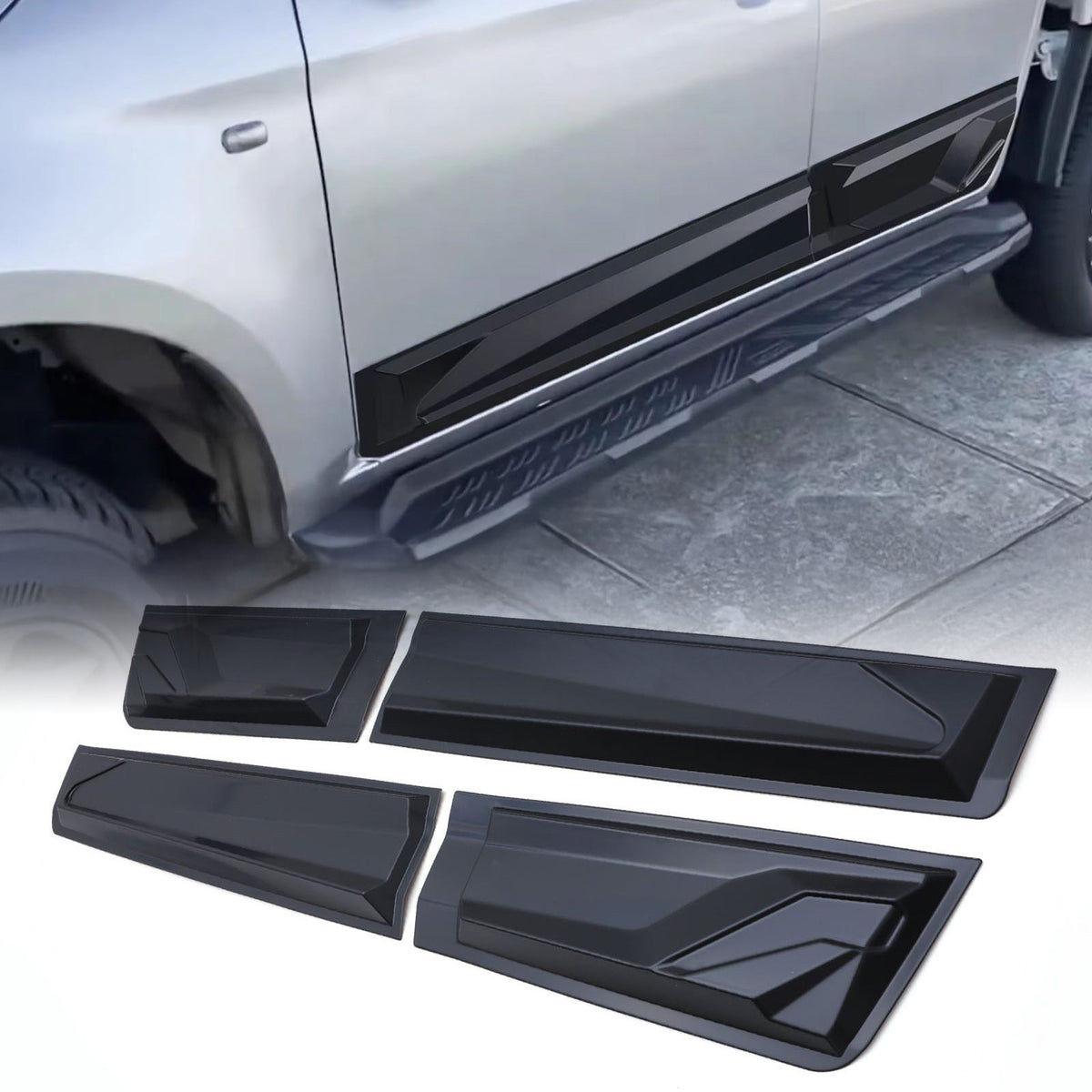 Black Body Cladding Door Kit for Isuzu D-Max Double Cab RG 2021+