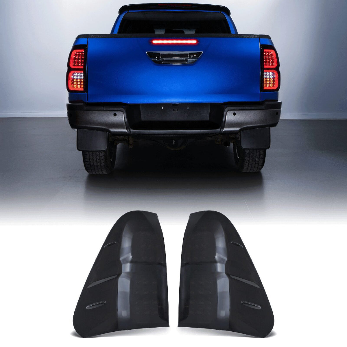 Smoked LED Rear Tail Lights for Toyota Hilux Revo MK8 2015+