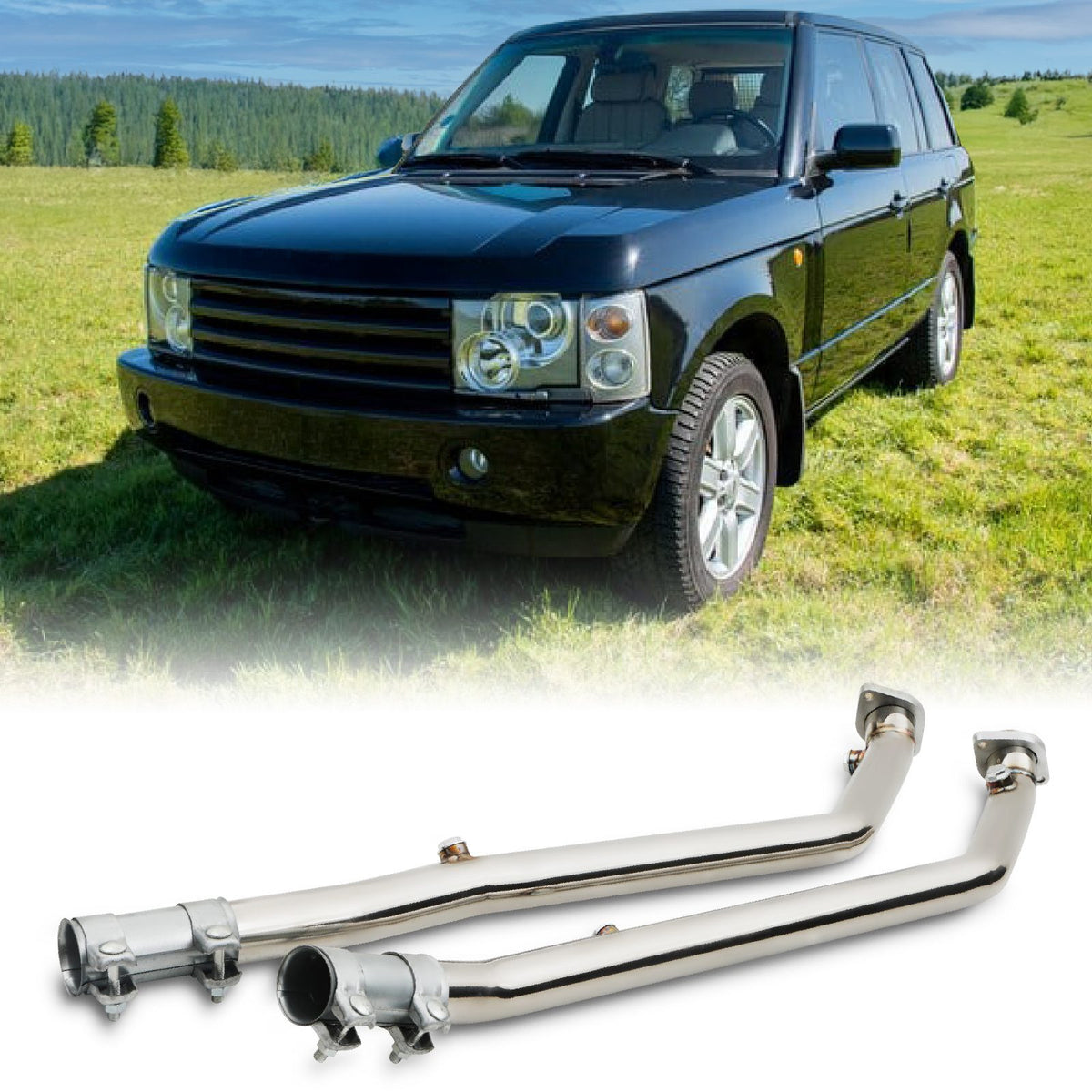 2" Exhaust Decat Pipes for Land Rover Range Rover Vogue L322 4.4 V8 Petrol 02-06