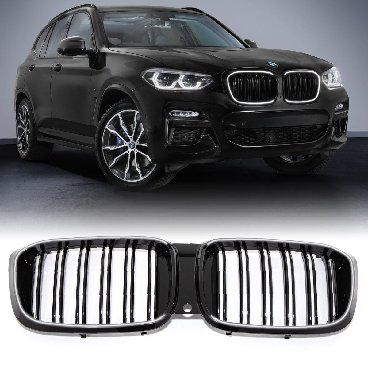 Gloss Black LED Grille for BMW X3 G01 18-21