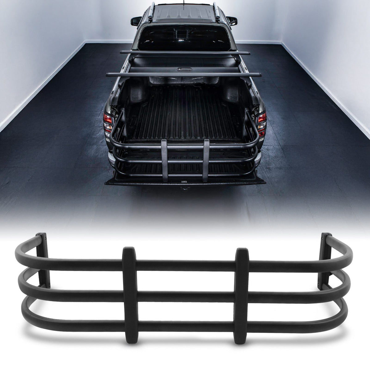 Black Truck Bed Extender Rack for Mitsubishi L200 Series 5 2015-2019