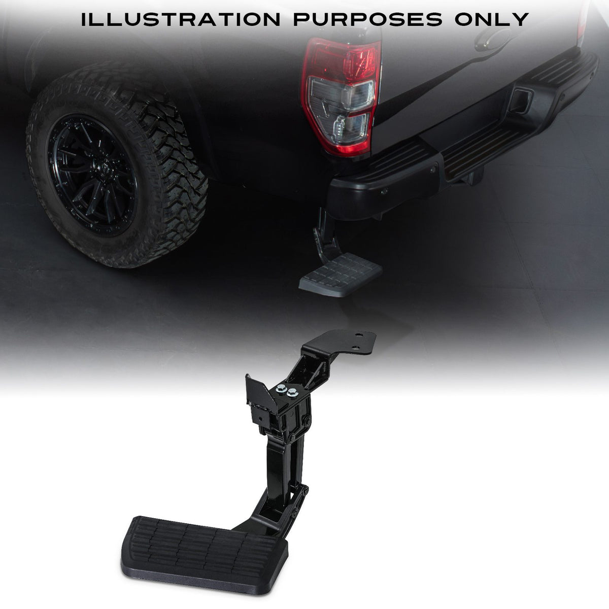 Universal Rear Retractable Bumper Step