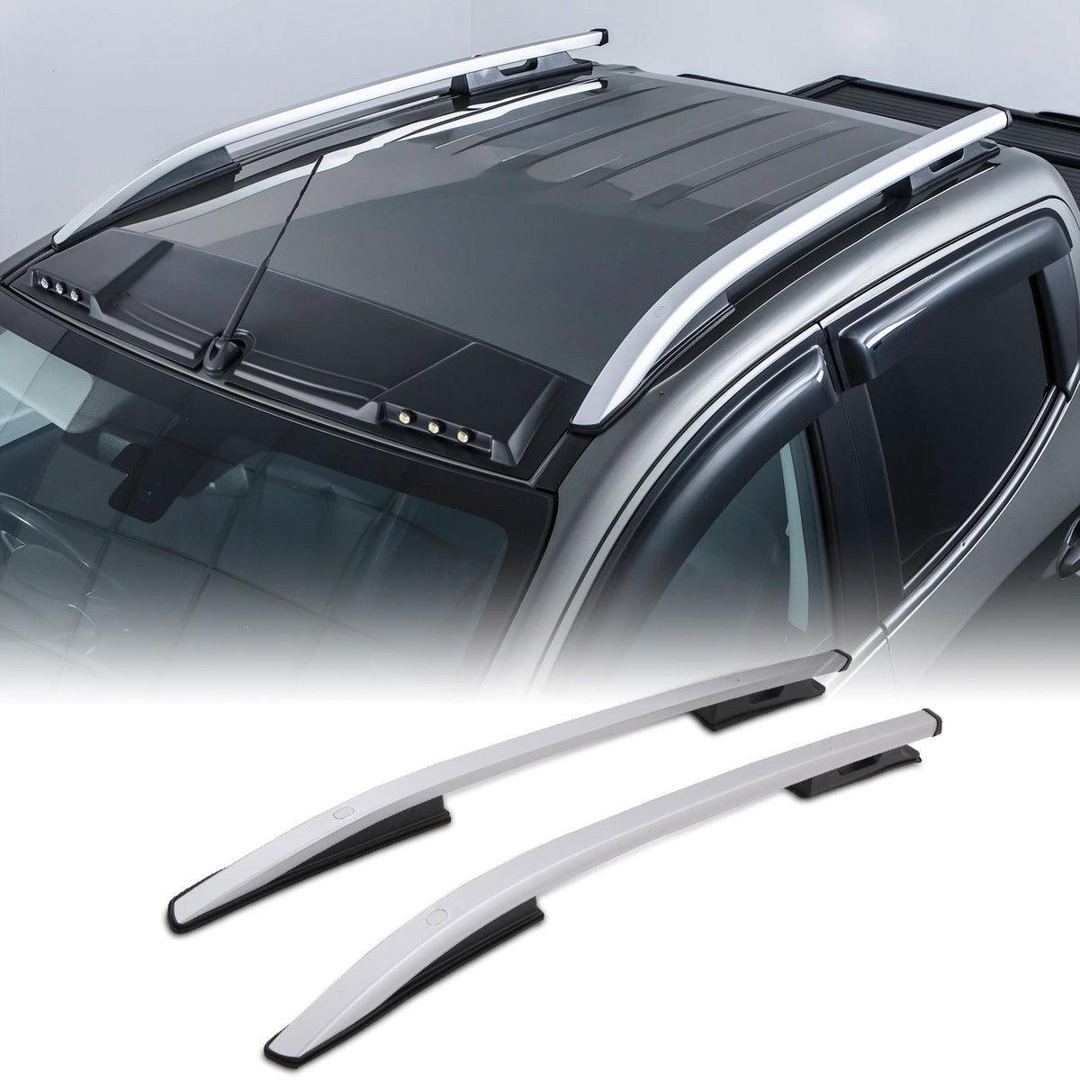Silver Roof Rails for Mitsubishi L200 Series 5 15-19