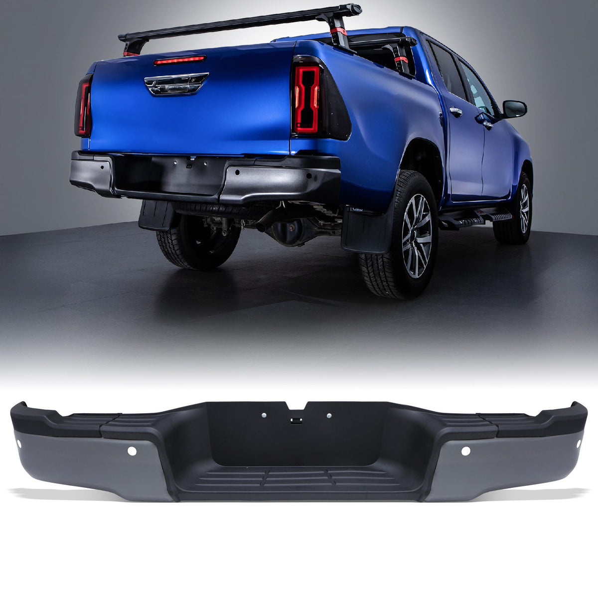 Primer Rear Bumper for Toyota Hilux Revo MK8 MK9 2015+