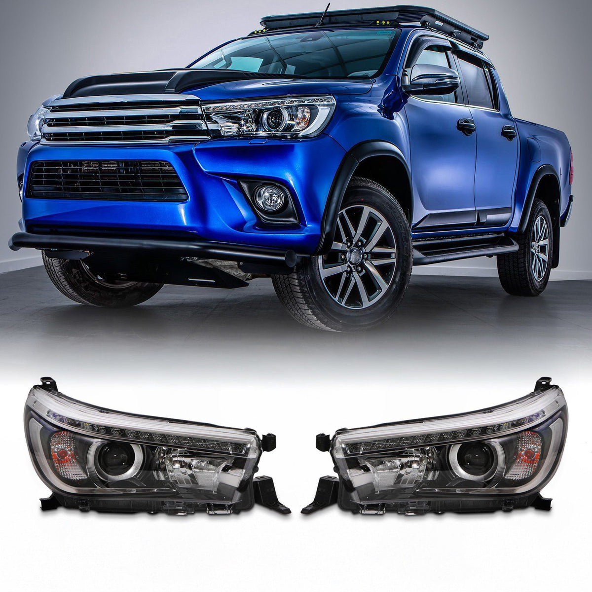 Front LED Headlights for Toyota Hilux Revo 15-21