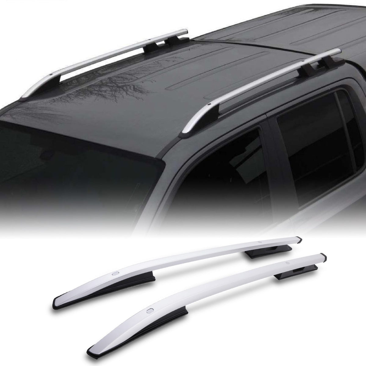 Silver Roof Rails for Mitsubishi L200 Triton 2015+