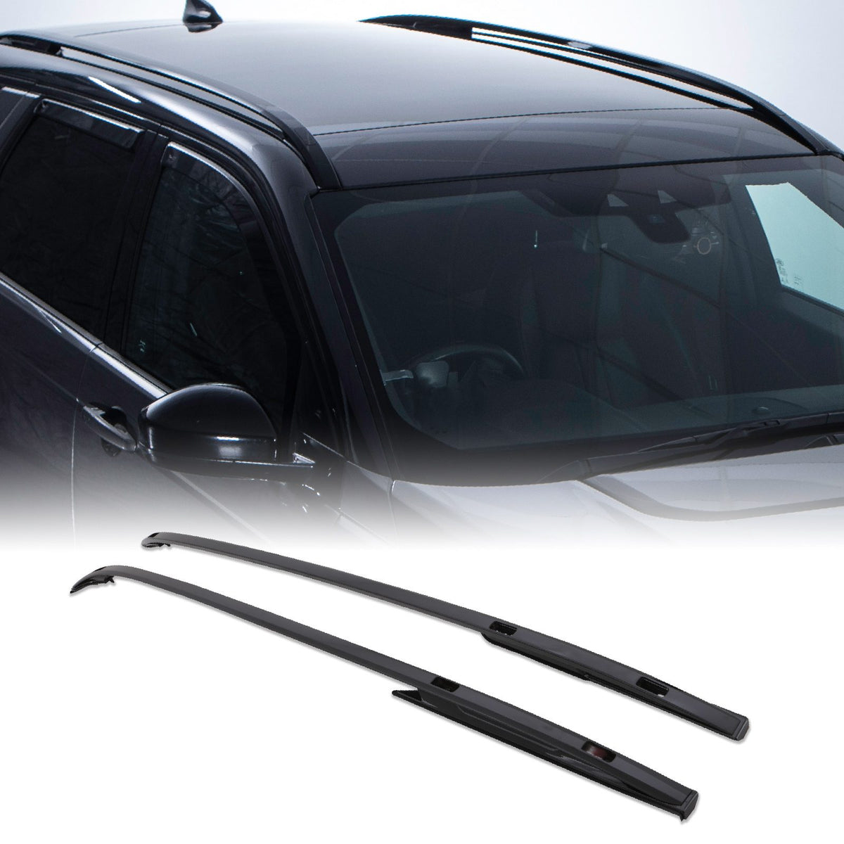 Black Roof Rails for Land Rover Discovery Sport L550 14+