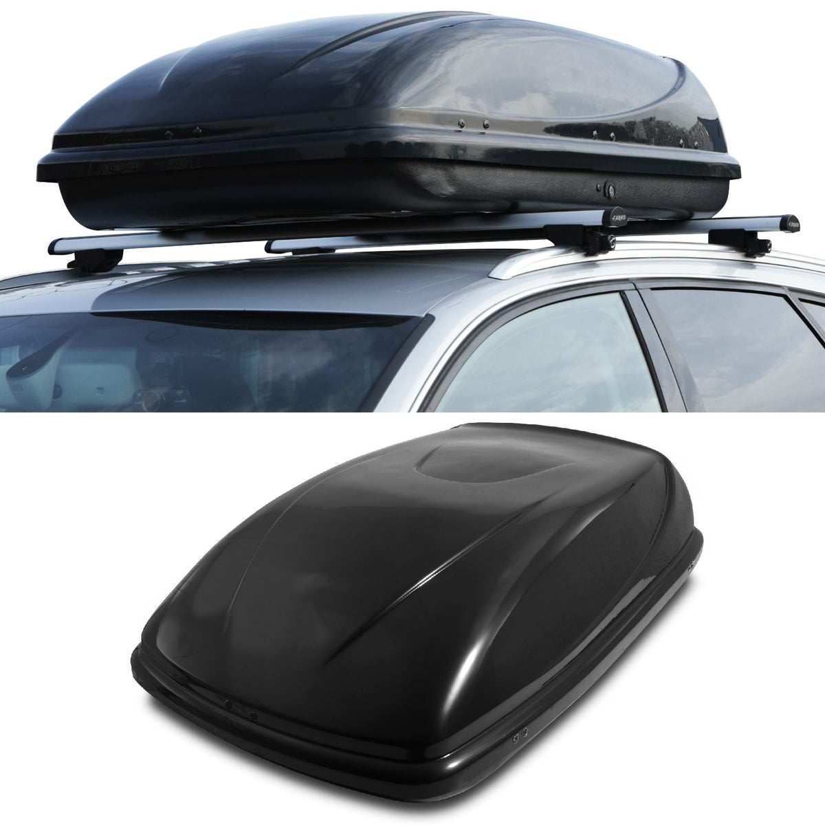 360L Universal Gloss Black Roof Box