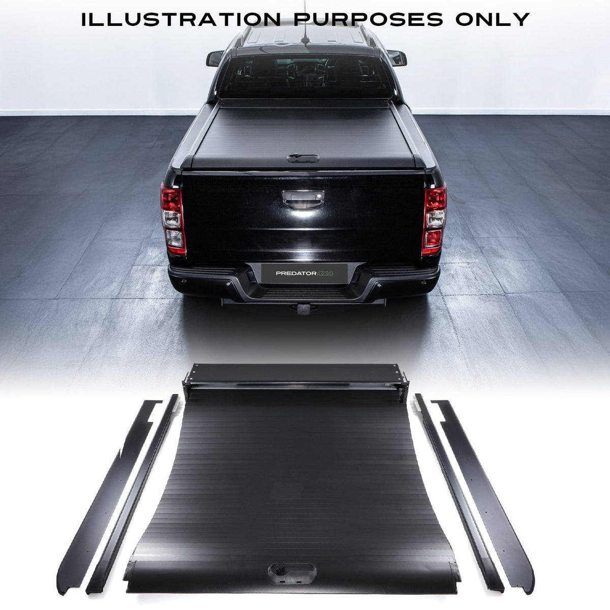 Black Aluminium Roller Tonneau Cover for Nissan Navara D23 NP300 15-21