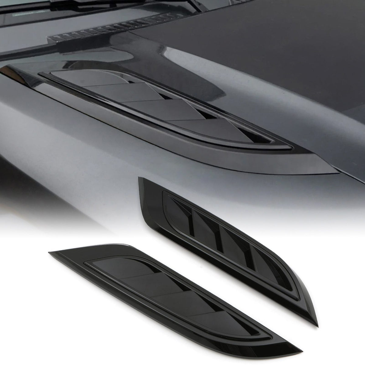 Black ABS Bonnet Vents for Land Rover Defender L663 2020+