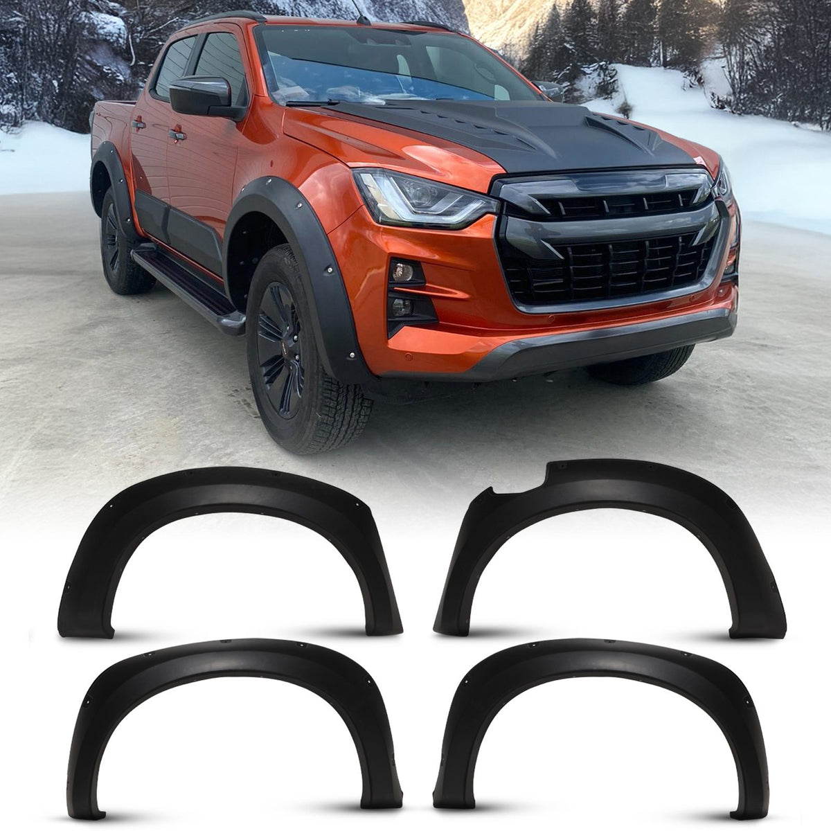 70mm Wheel Arch Fender Flares for Isuzu D Max 12-20