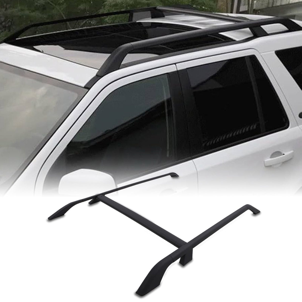 Black Roof Rails for Land Rover Freelander 2 06-15