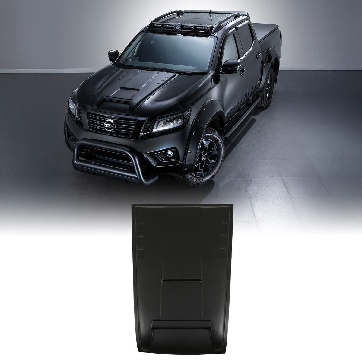 Matte Black Bonnet Scoop Cover for Nissan Navara D23 NP300 14-21