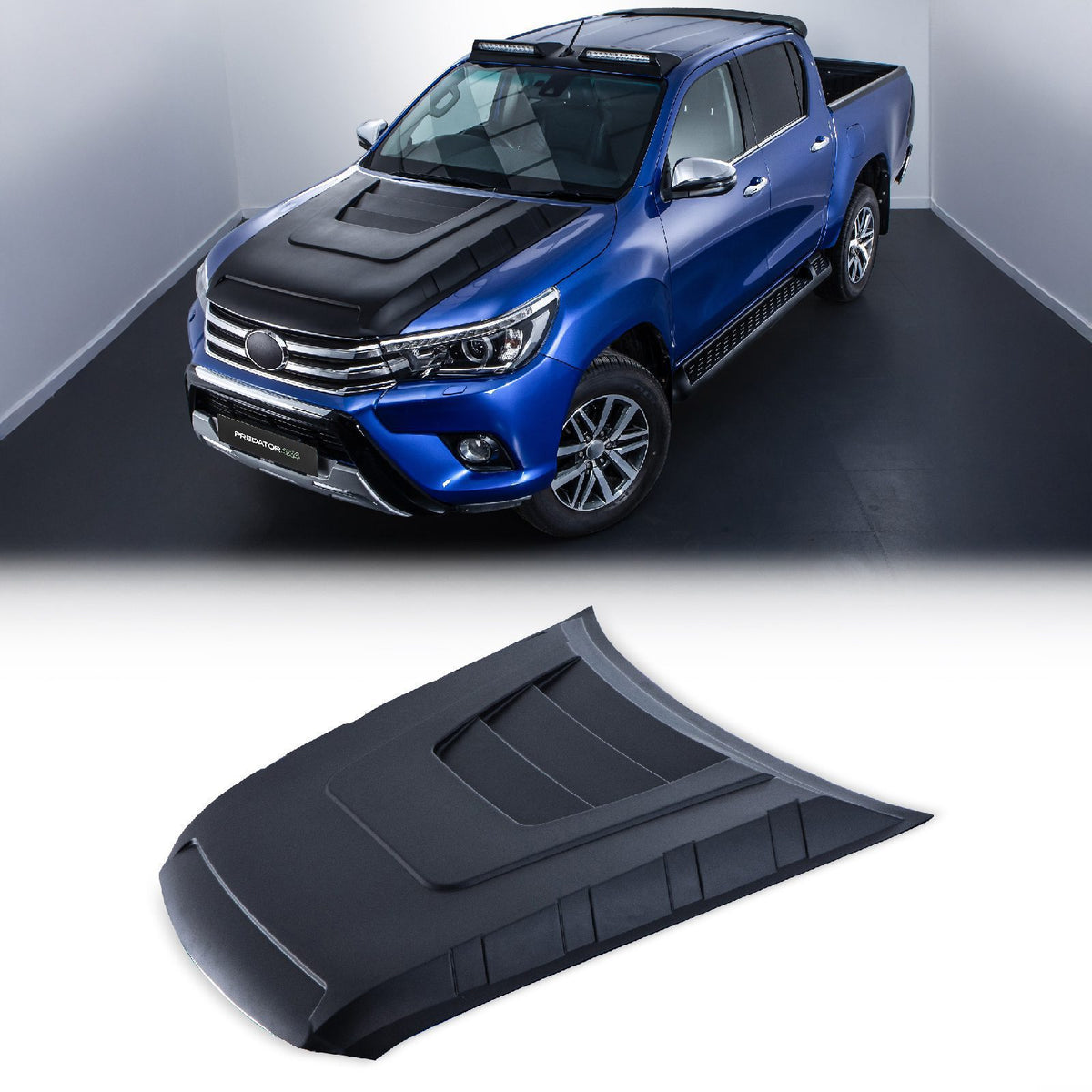 Matte Black Bonnet Hood Scoop for Toyota Hilux MK8 Revo 15-20