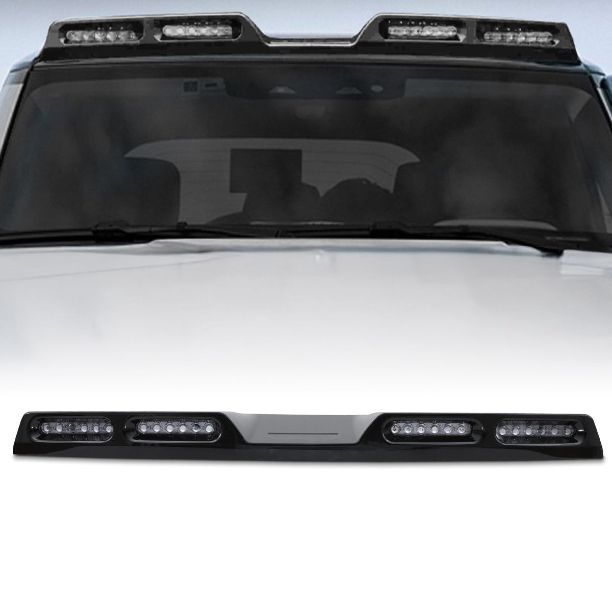 Gloss Black Quad Roof Light Kit for Land Rover Defender L663 2020+