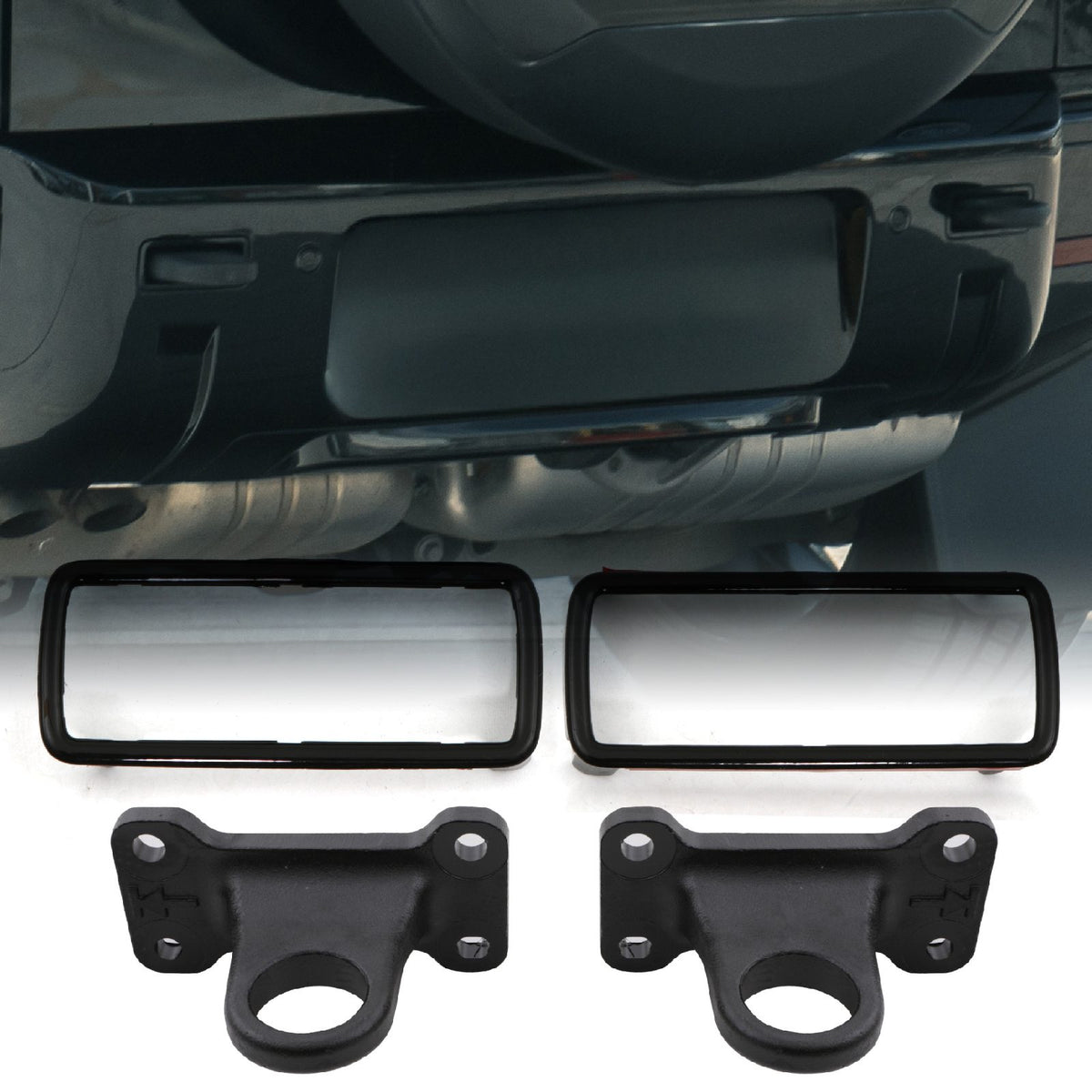 Rear Tow Hooks &amp; Surrounds for Land Rover Defender L663 2020