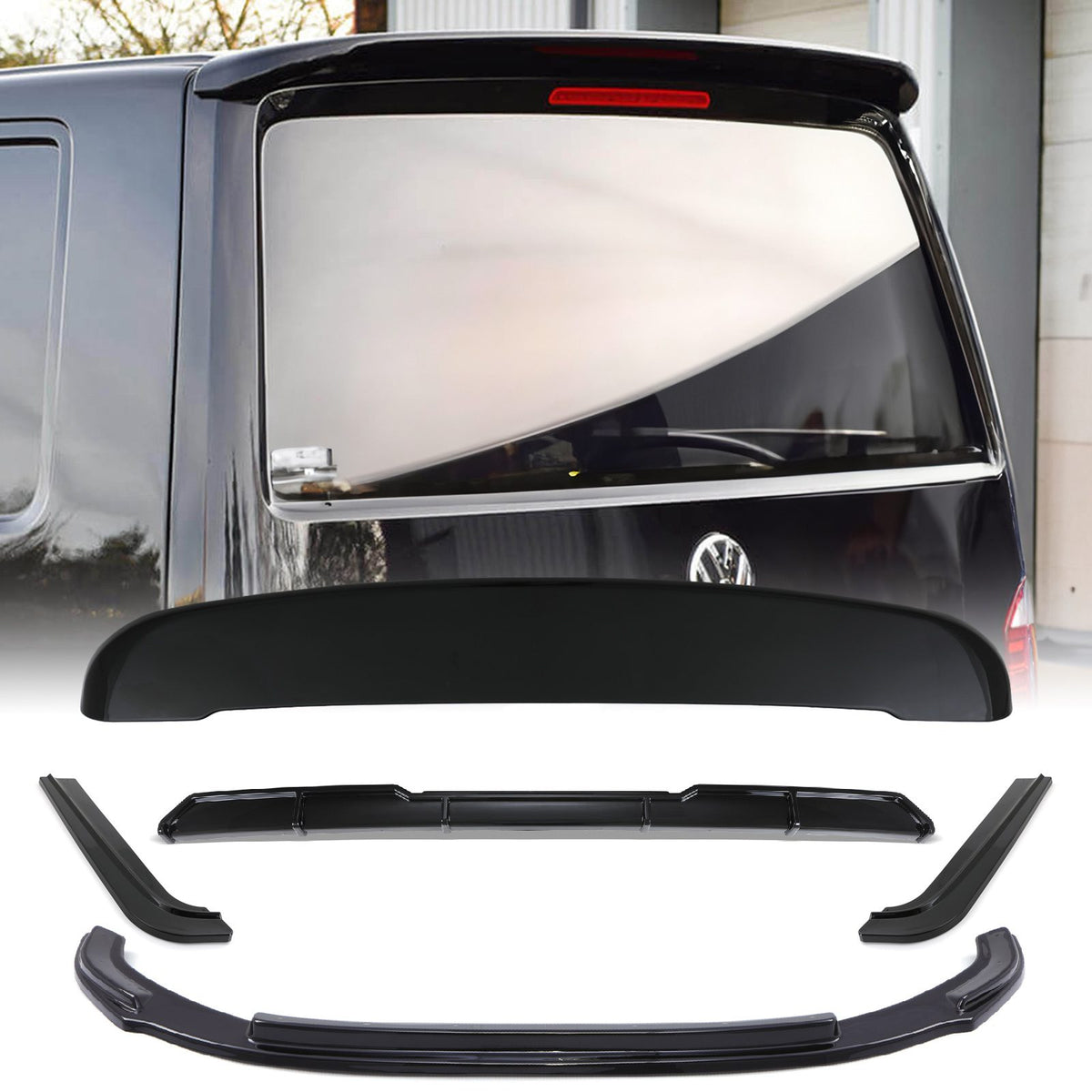 Front &amp; Rear Aero Body Kit for VW Transporter T6 / T6.1 Tailgate 2016+