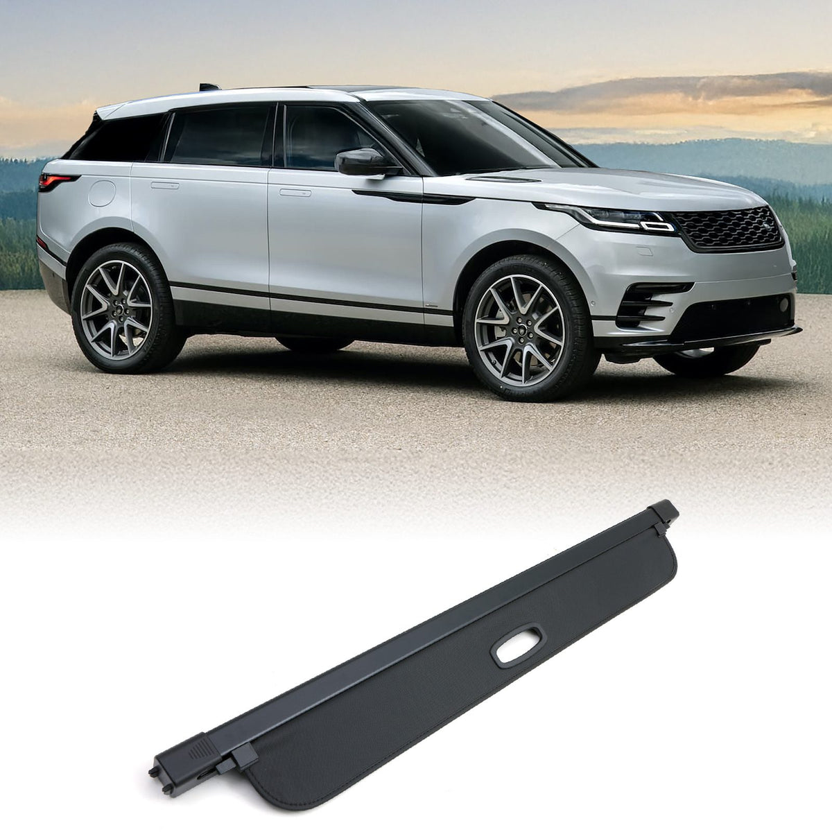 Black Retractable Roller Parcel Shelf for Range Rover Velar L560 2017+