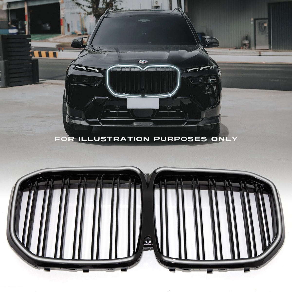 Gloss Black LED Front Grille for BMW X7 G07 2019+