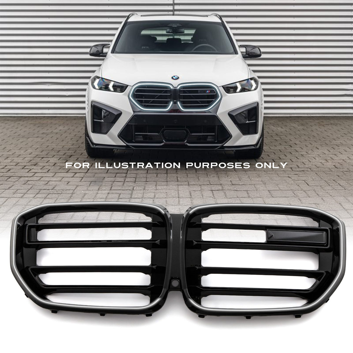 Gloss Black LED Grille for BMW X5M F95 2019+