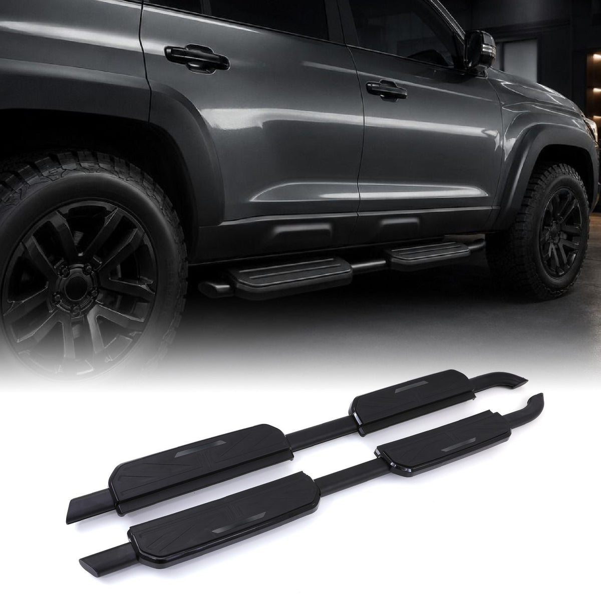 Black Aluminium Side Steps Pair for Jaecoo J7 2025+
