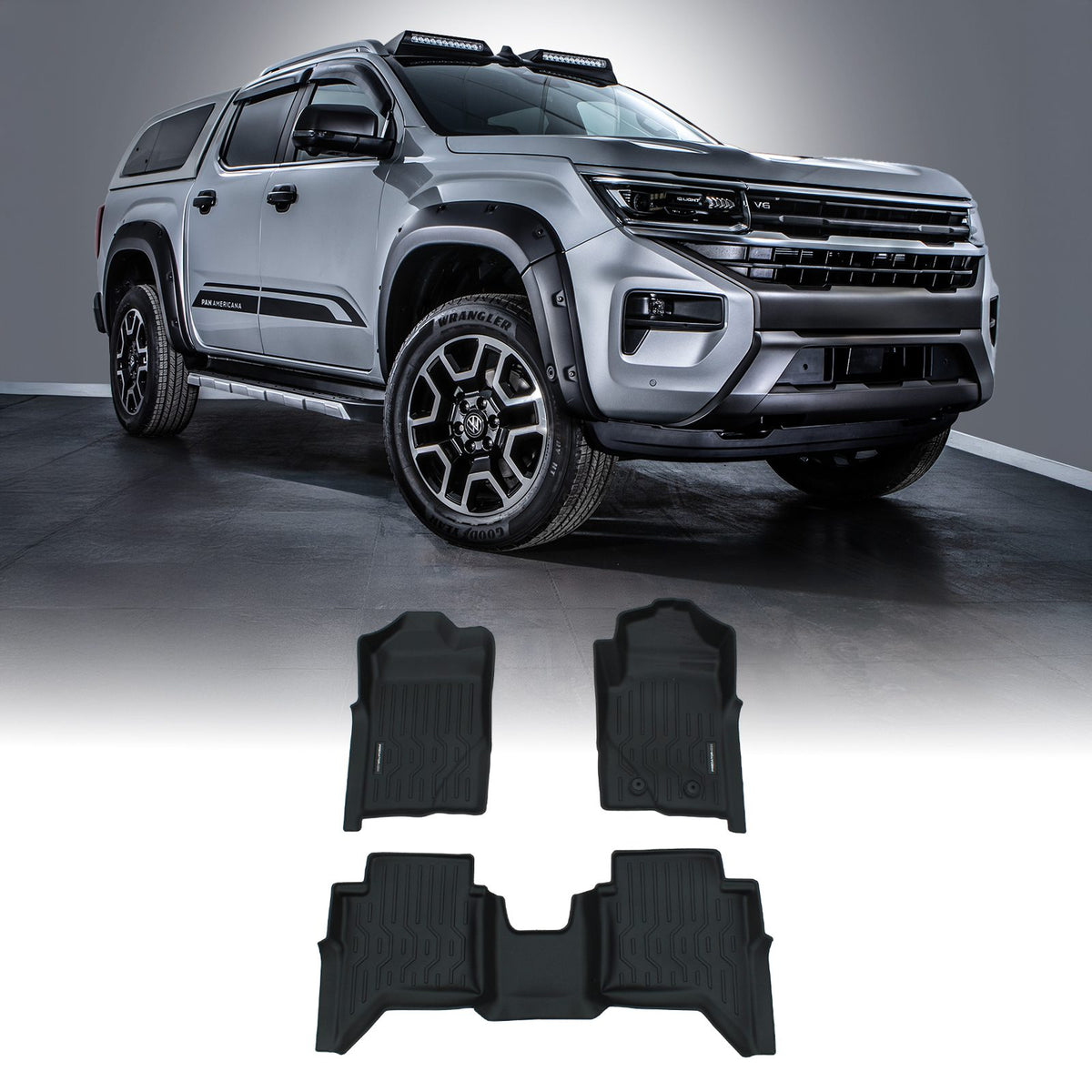 Rubber Floor Mats for VW Amarok MK2 Automatic 2023+