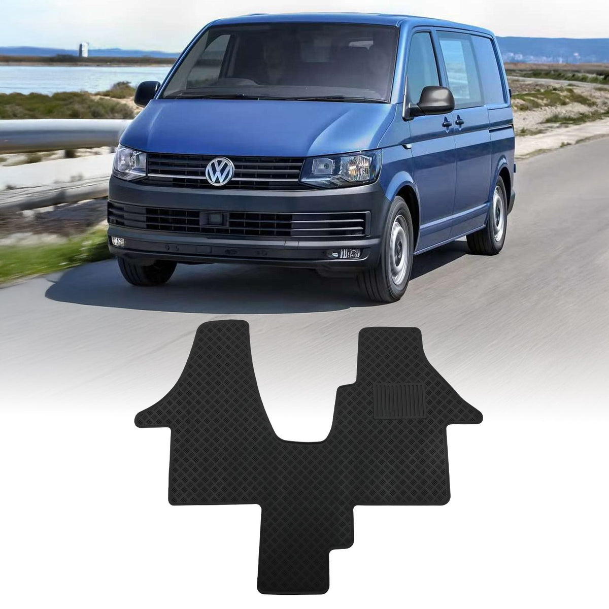 Black Van Floor Mat for Volkswagen Transporter T5 T6 2003+