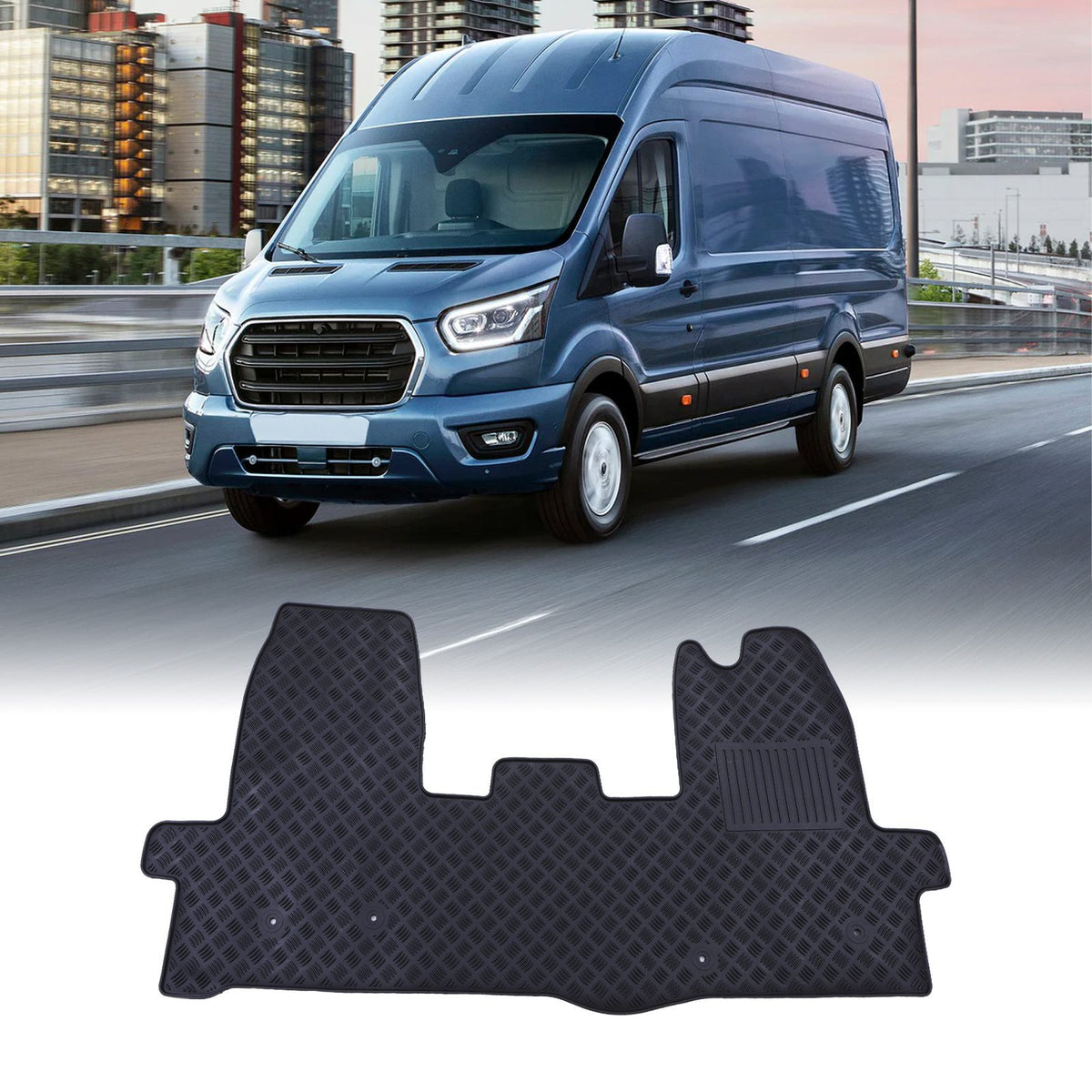 Heavy Duty Rubber Floor Mat for Ford Transit MK8 14-16