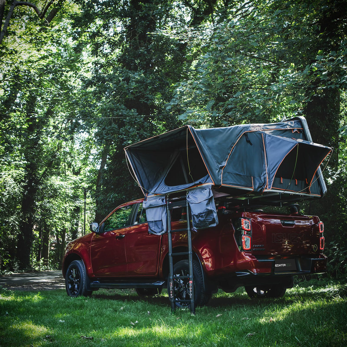 Truck Bed Camping Tent With 270 Degree Side Awning &amp; Heavy Duty Cross Bars