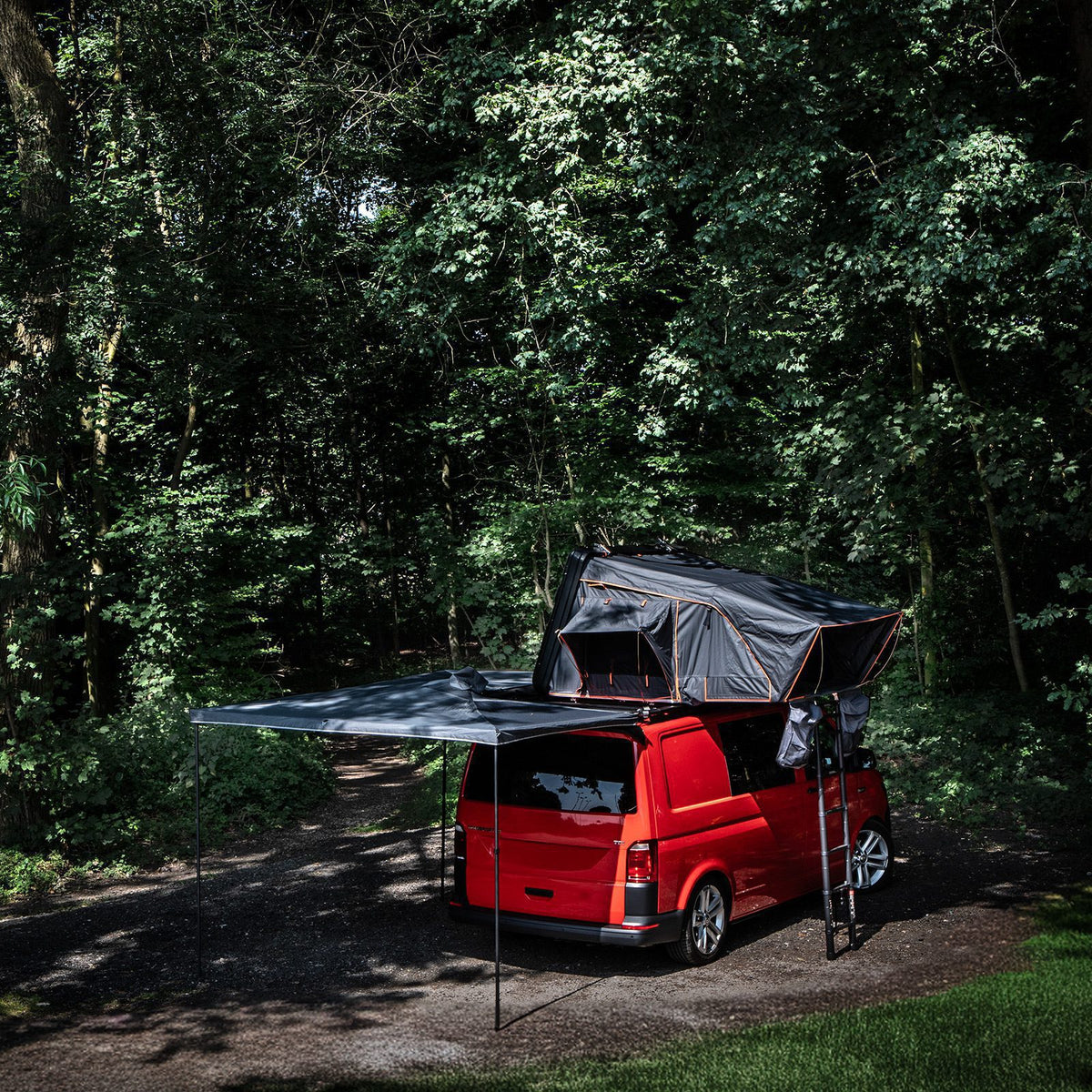 Hard Shell Roof Top Van Camping Tent &amp; 270 Degree Side Awning