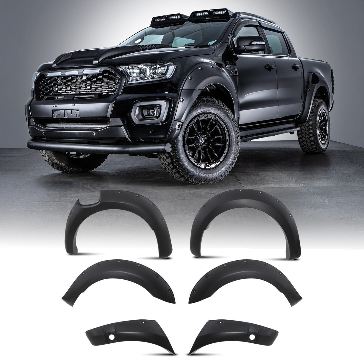 Wide Arch Fender Body Flare Kit for Ford Ranger T7 T8 15-22