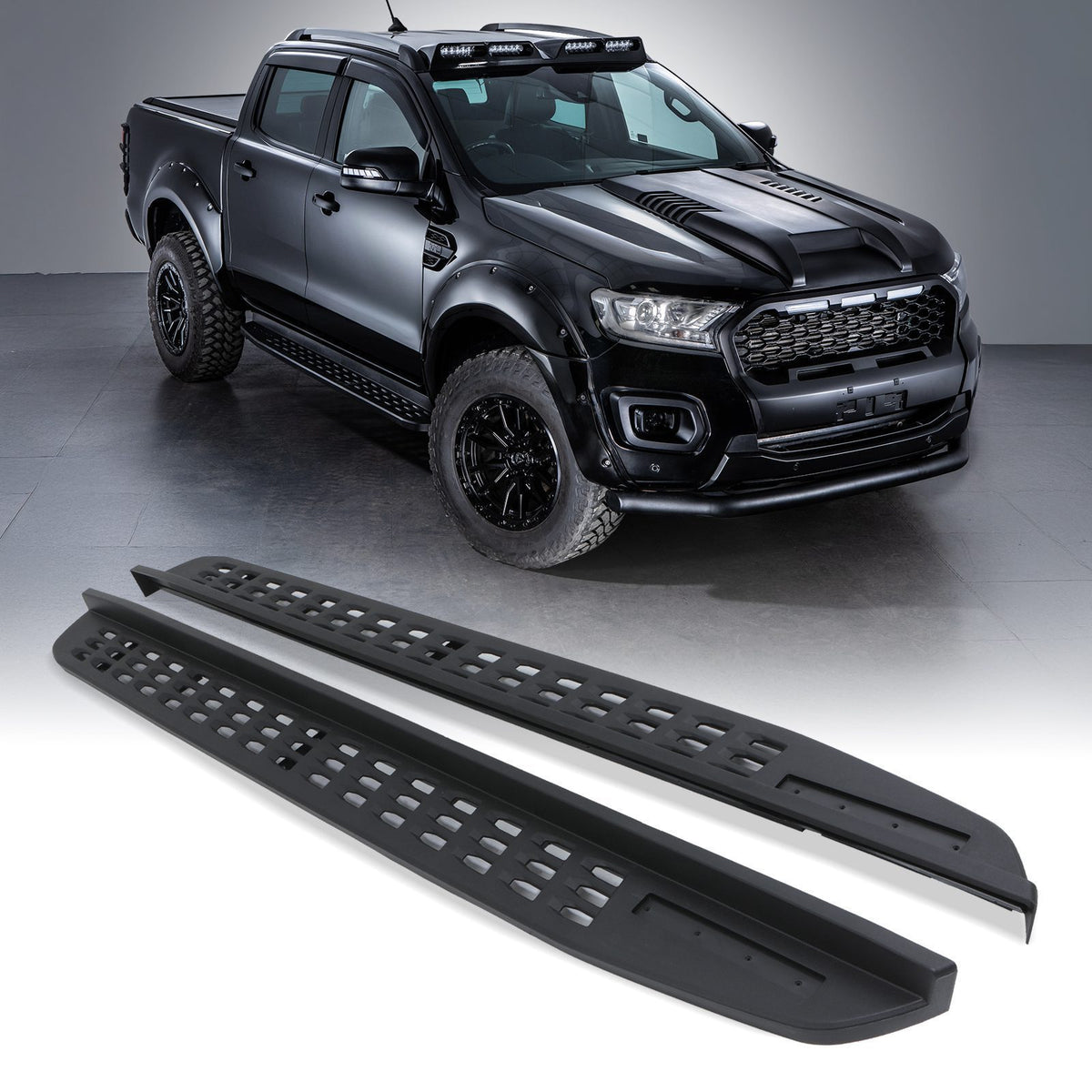Raptor Style Side Steps for Ford Ranger T6 T7 T8 12-22