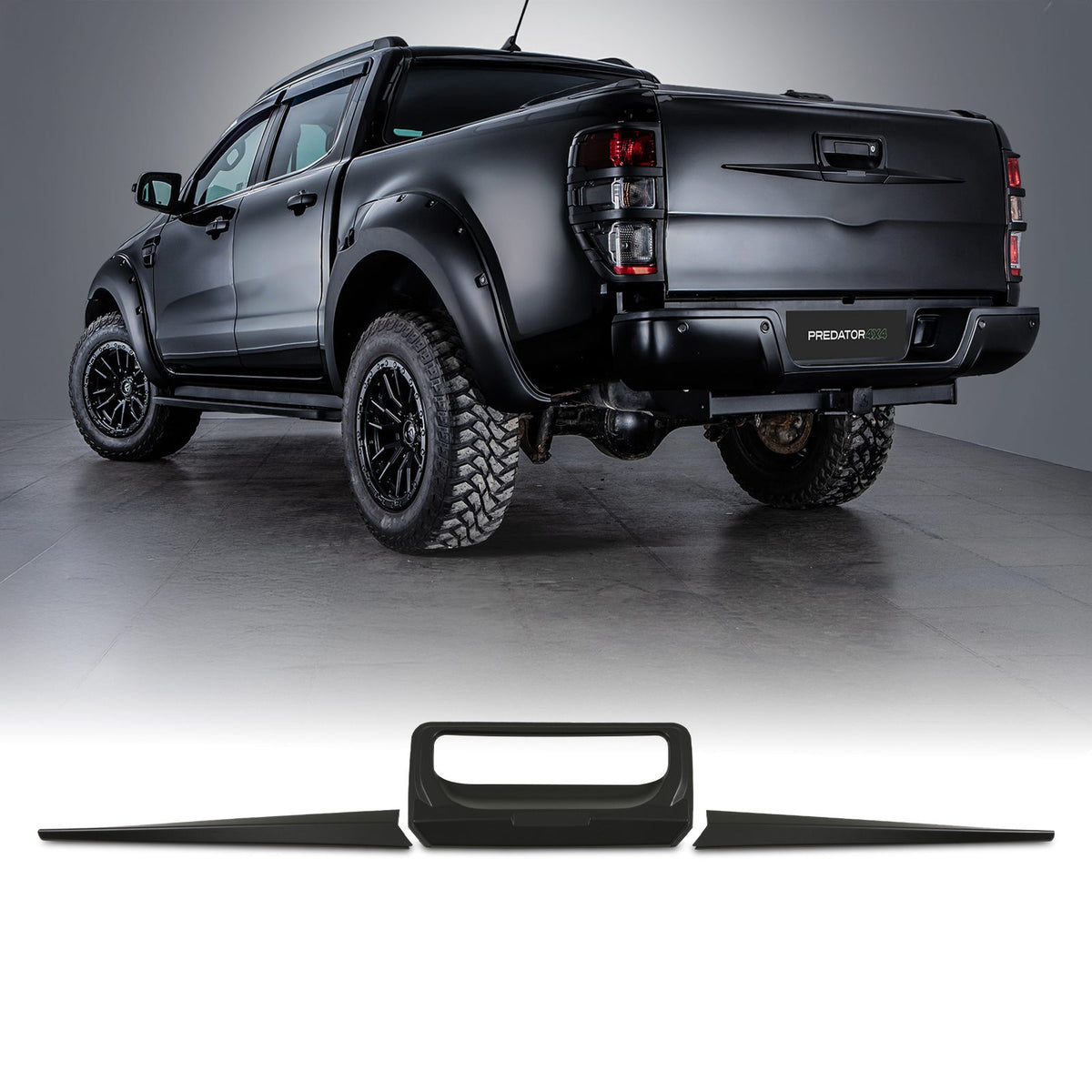 Black Tailgate Cover for Ford Ranger T6 T7 T8 12-21